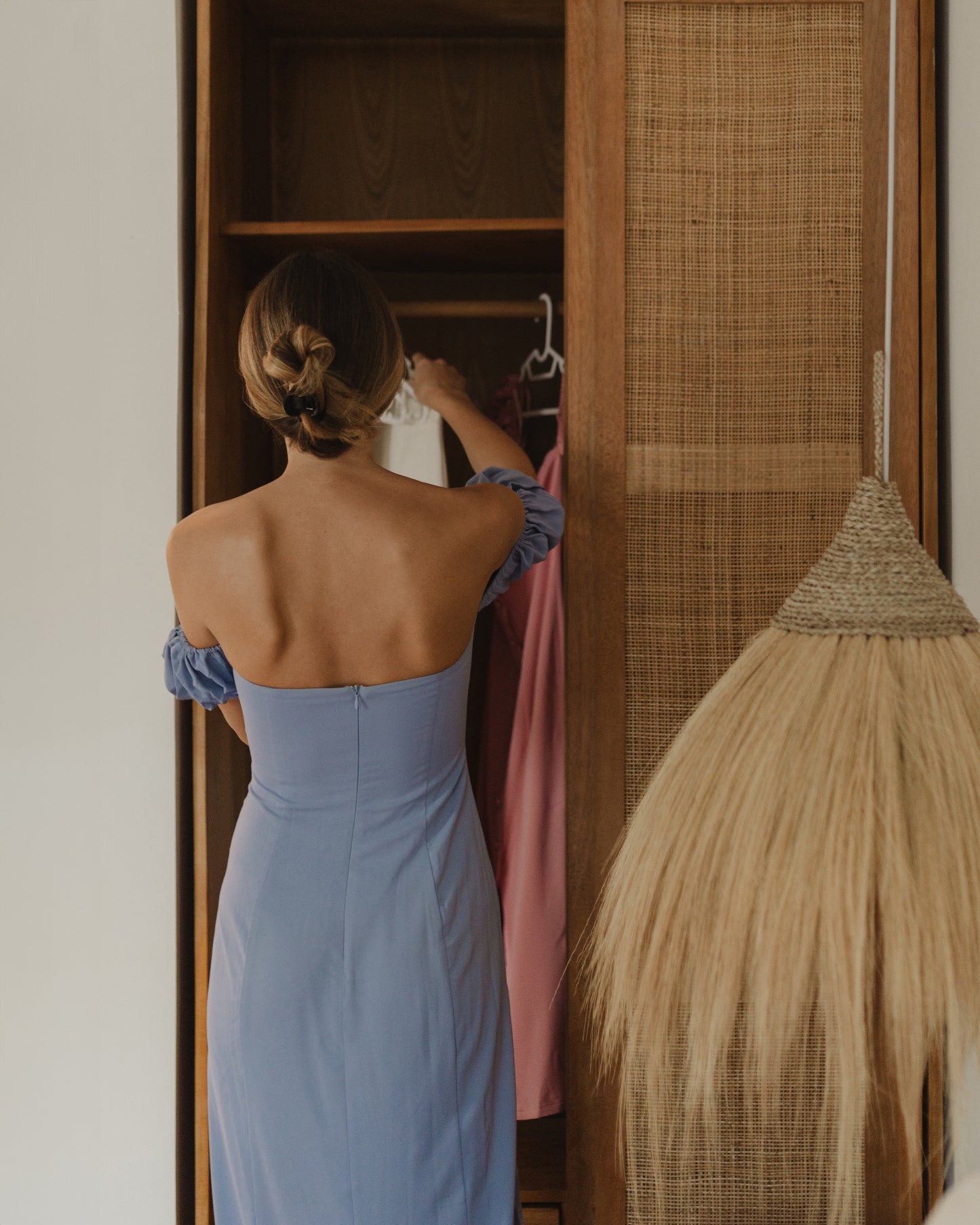 Off-Shoulder Midi (Dusty Periwinkle)