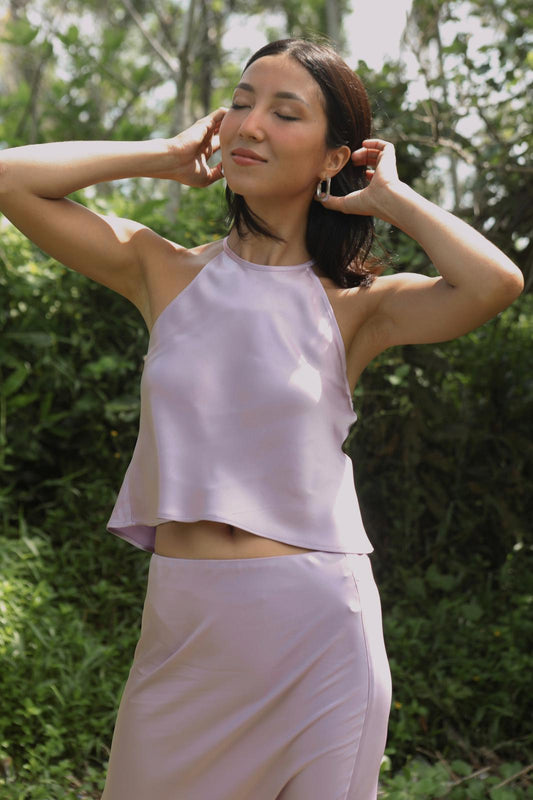 The halter neck top (Lilac)