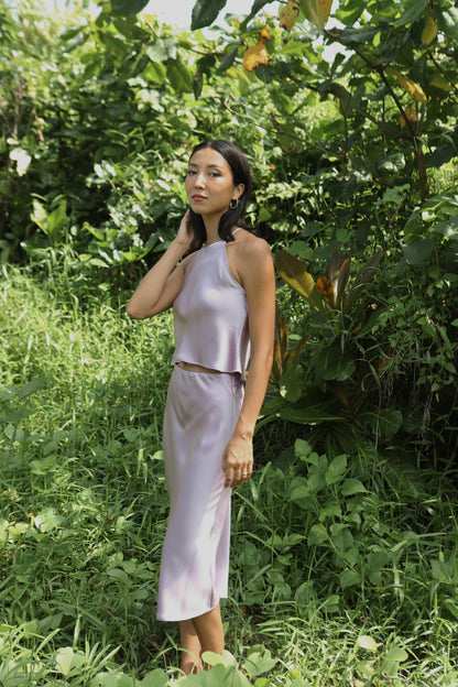 The halter neck top (Lilac)