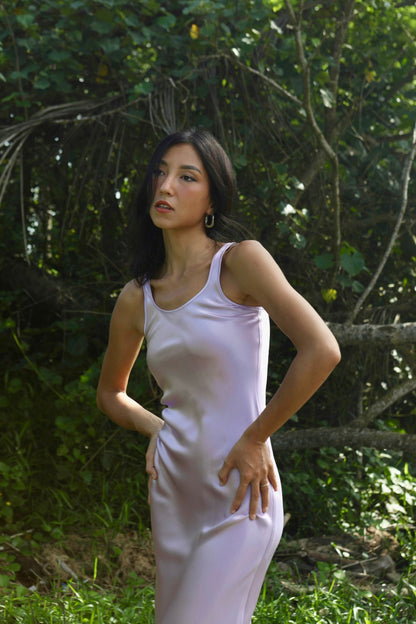 Lowback Midaxi dress (Lilac)