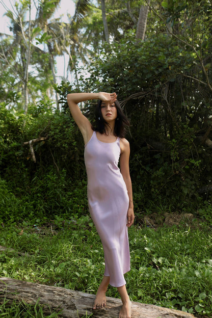 Lowback Midaxi dress (Lilac)